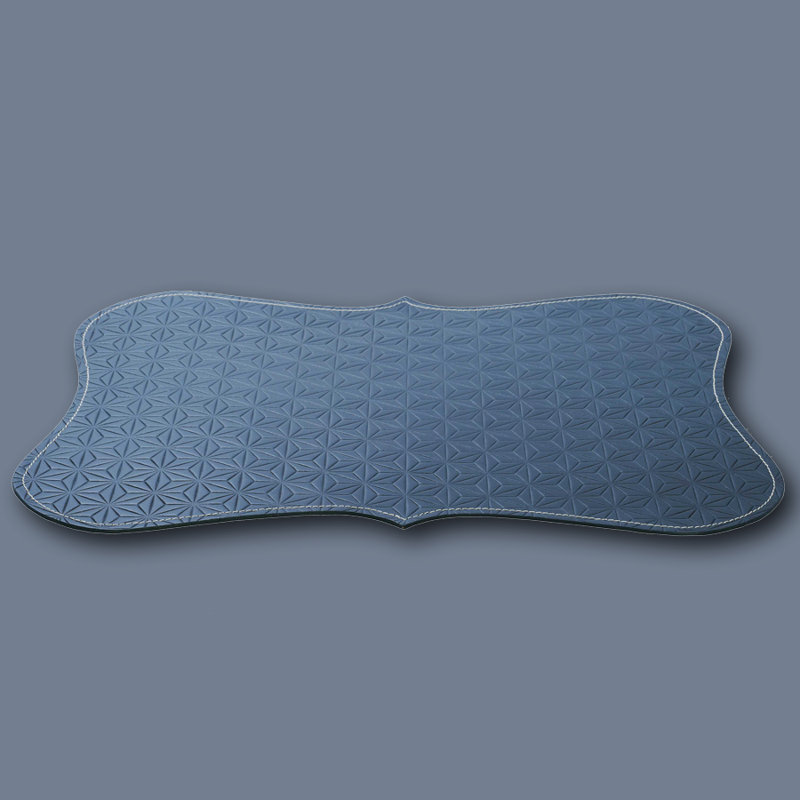 Handgemachtes Platzdeckchen aus Leder in navy