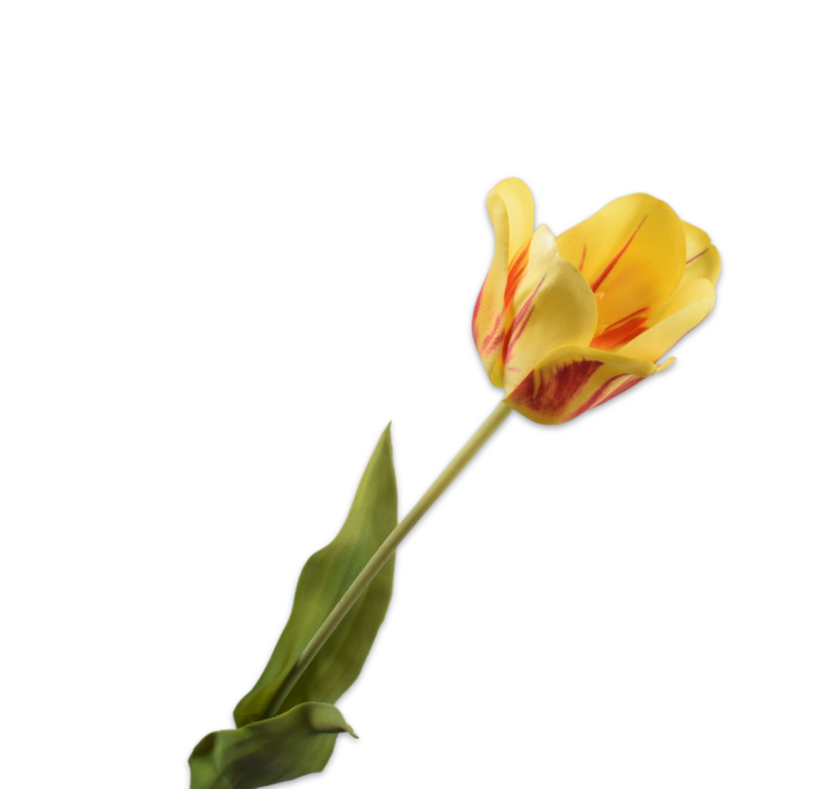 Kunstblume Tulpe - gelb rot