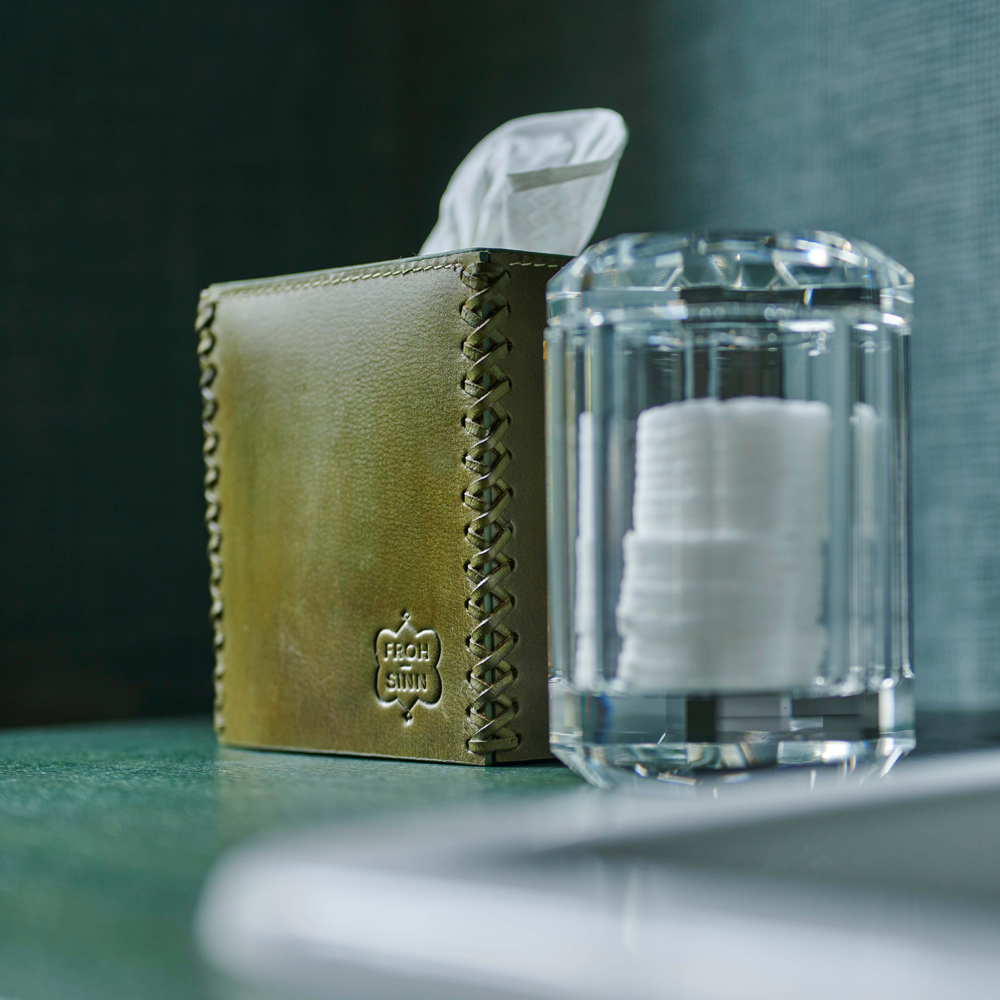Olive farbige Papiertuchbox