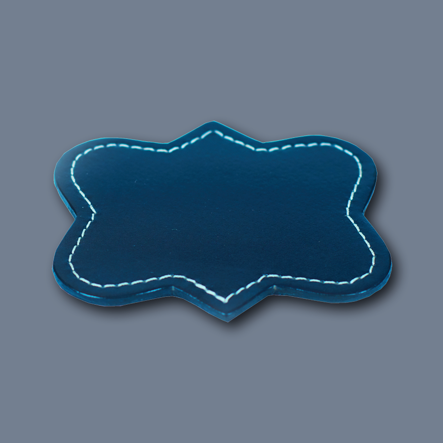 Handgemachter Untersetzer aus Leder in navy