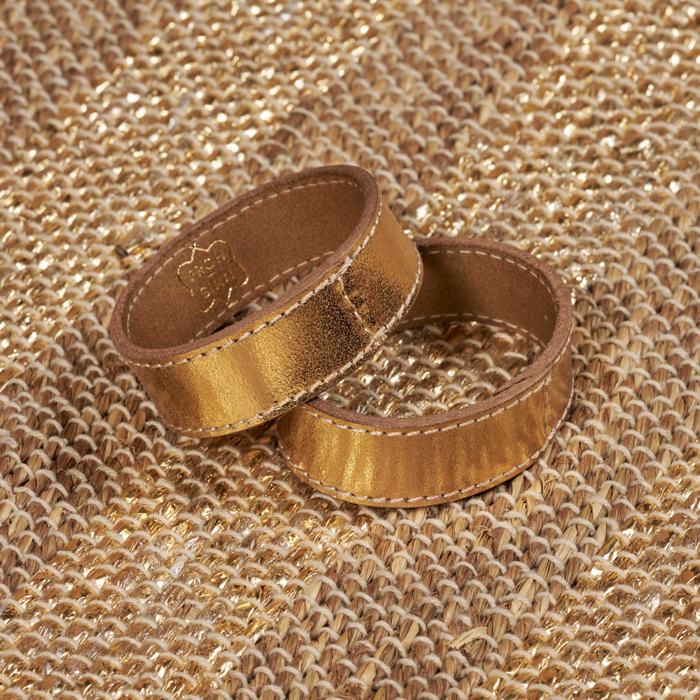 Bracelet LIFESTYLE leather smooth - gold