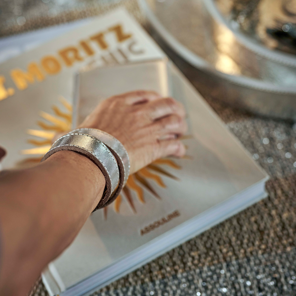 Bracelet LIFESTYLE leather smooth - silber