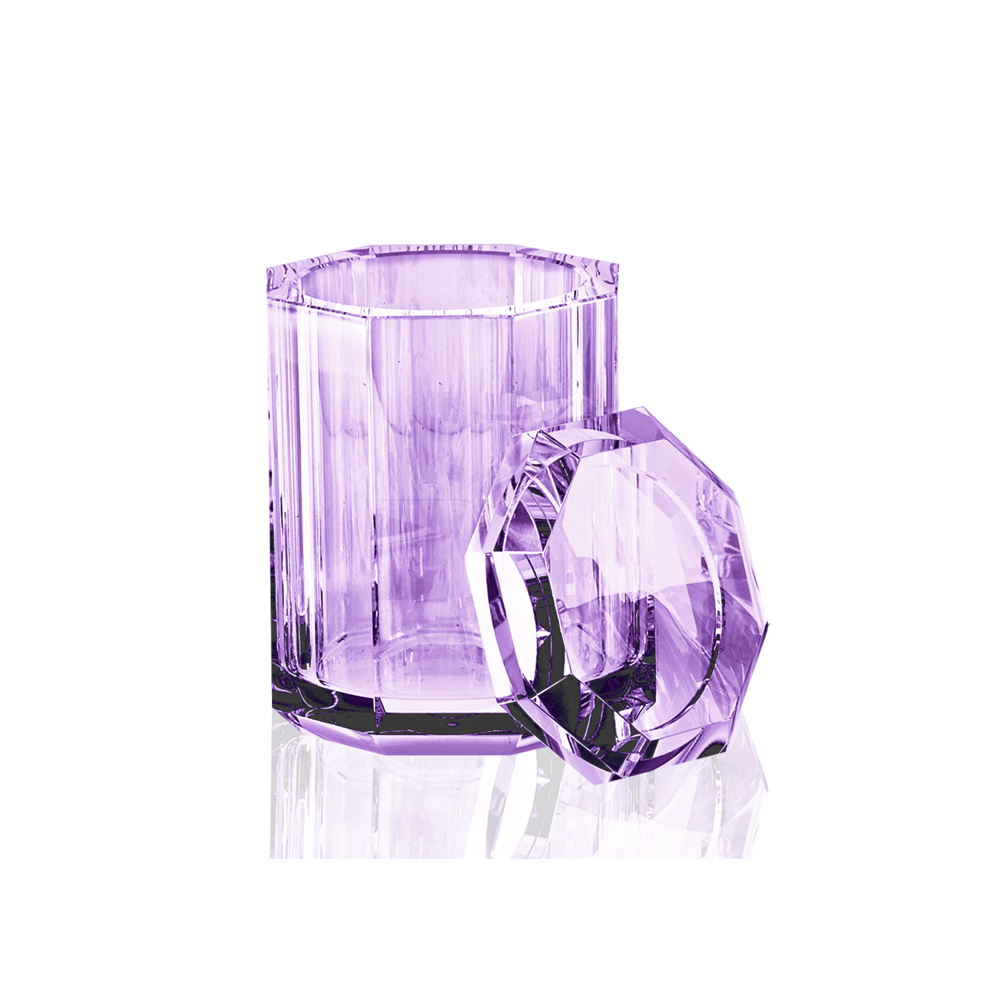 Kristallglas Behälter lila violett Decor Walther