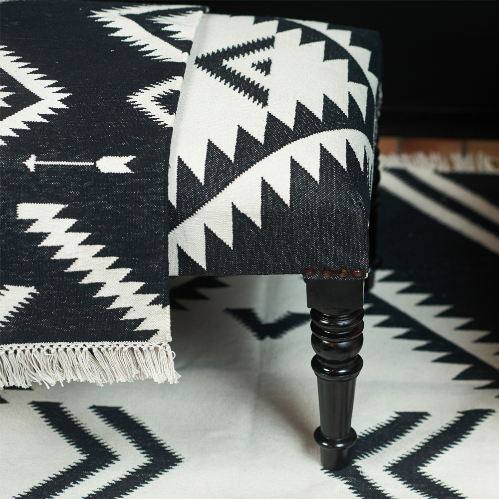 Teppich NAVAJO - black&amp;white