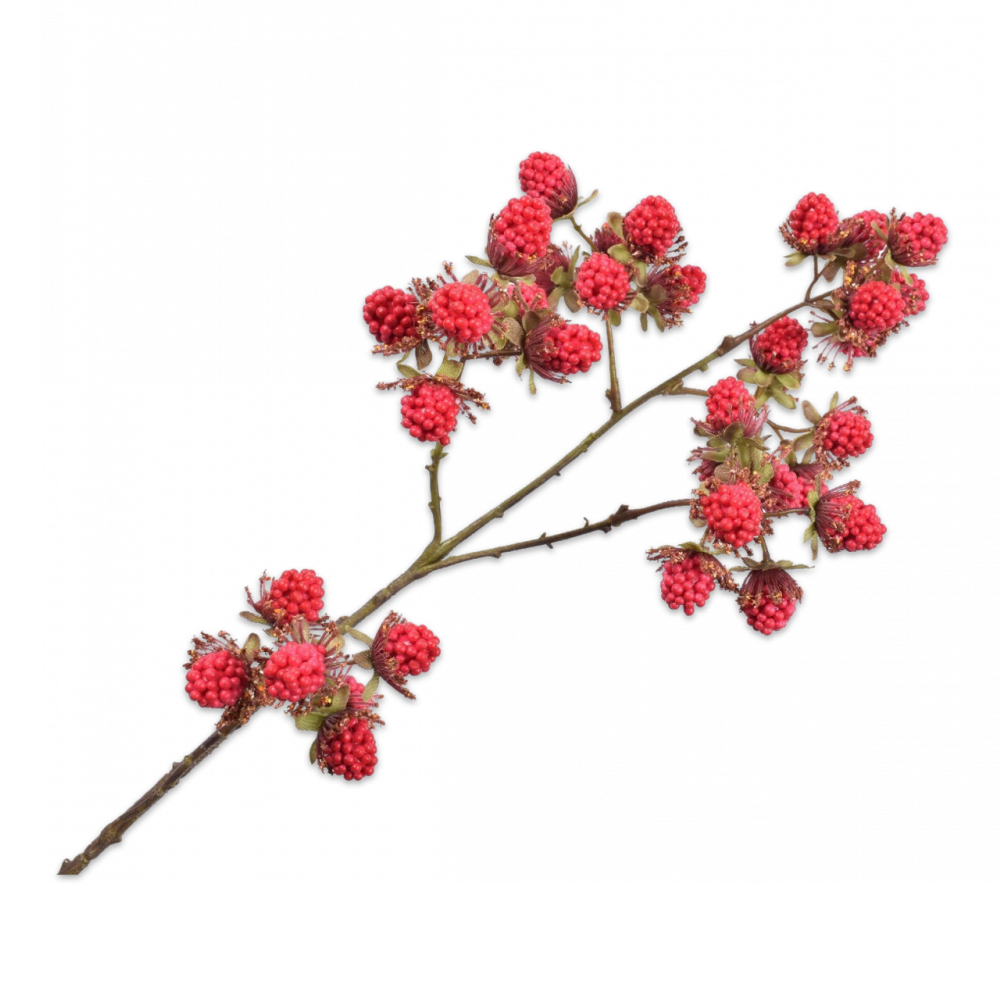 Kunstblume Brombeeren Zweig - rot
