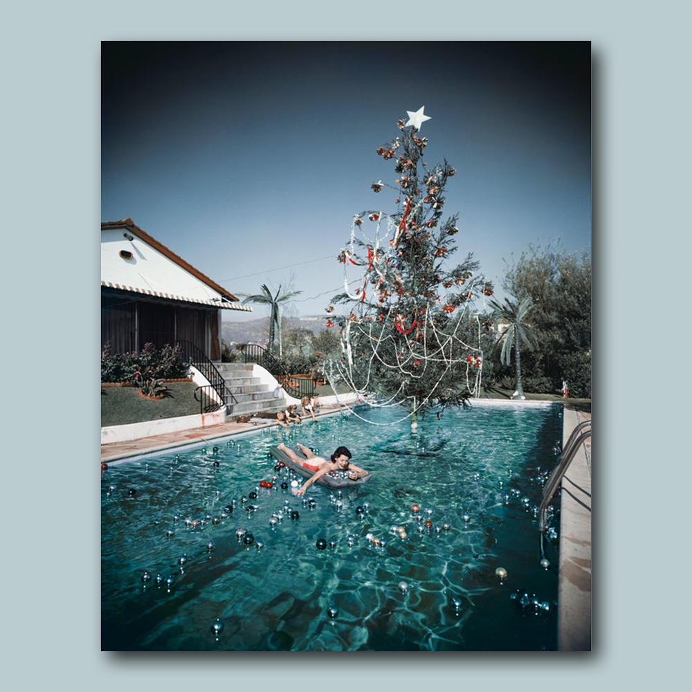 Acrylic print Slim Aarons - Christmas Swim