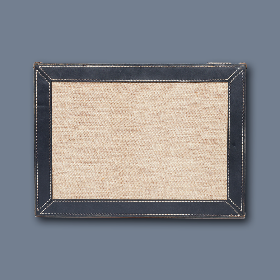 Dokumentenablage OFFICE aus Leder - navy