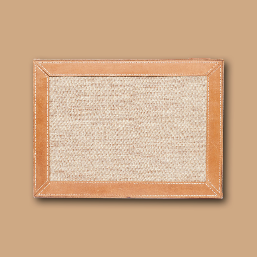 Document tray OFFICE leather - camel