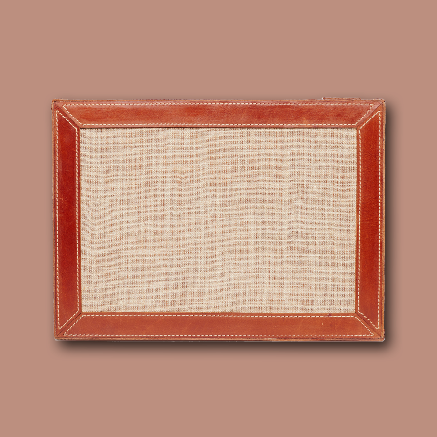 Dokumentenablage OFFICE aus Leder - cognac