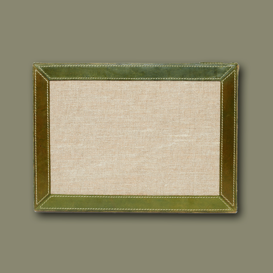 Dokumentenablage OFFICE aus Leder - olive