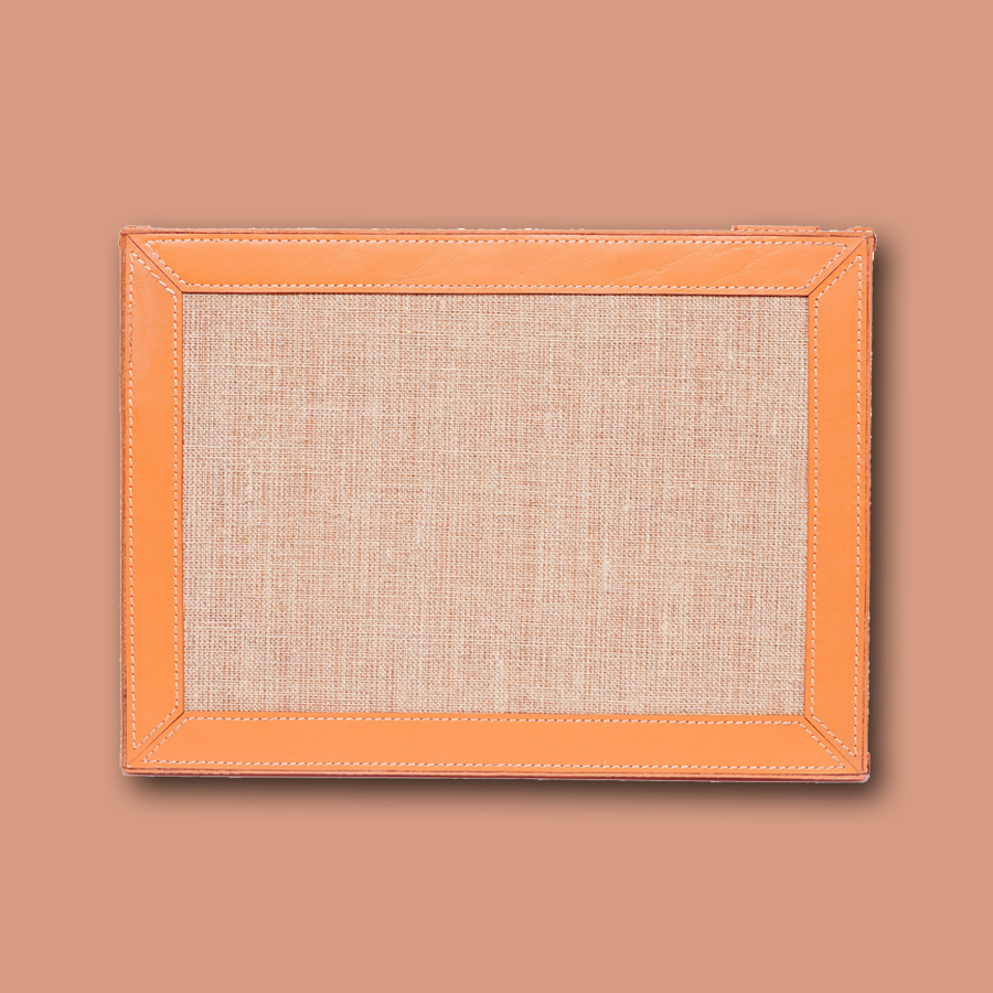 Dokumentenablage OFFICE aus Leder - orange