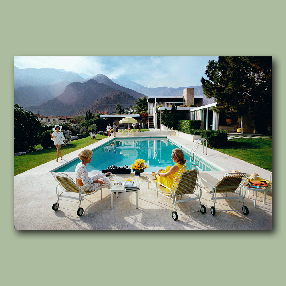 Acrylic print Slim Aarons - Poolside Gossip