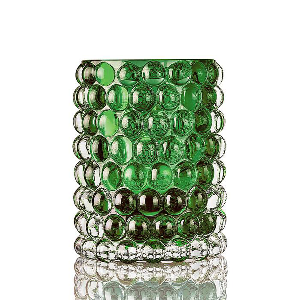 Windlicht Vase HURRICANE BOULE large - grün