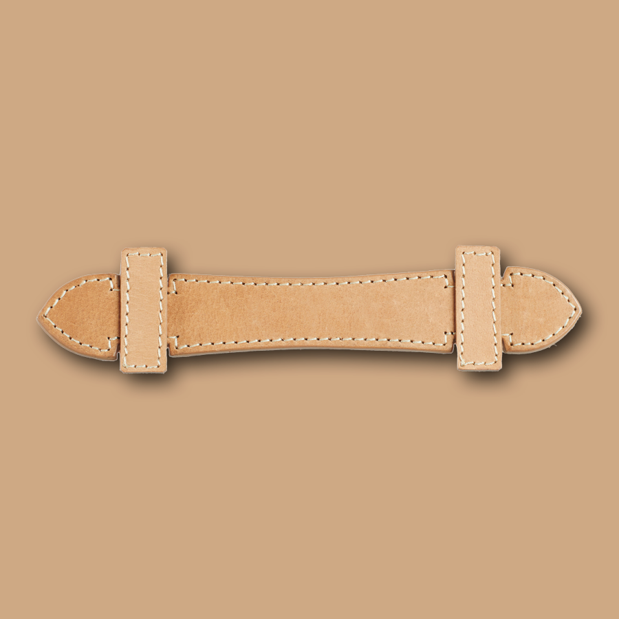Handgemachter Möbel Griff aus Leder in camel