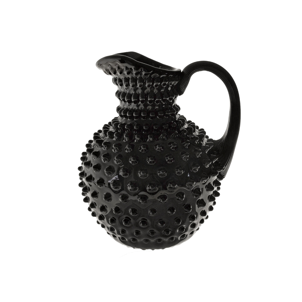 Krug HOBNAIL aus Glas - black