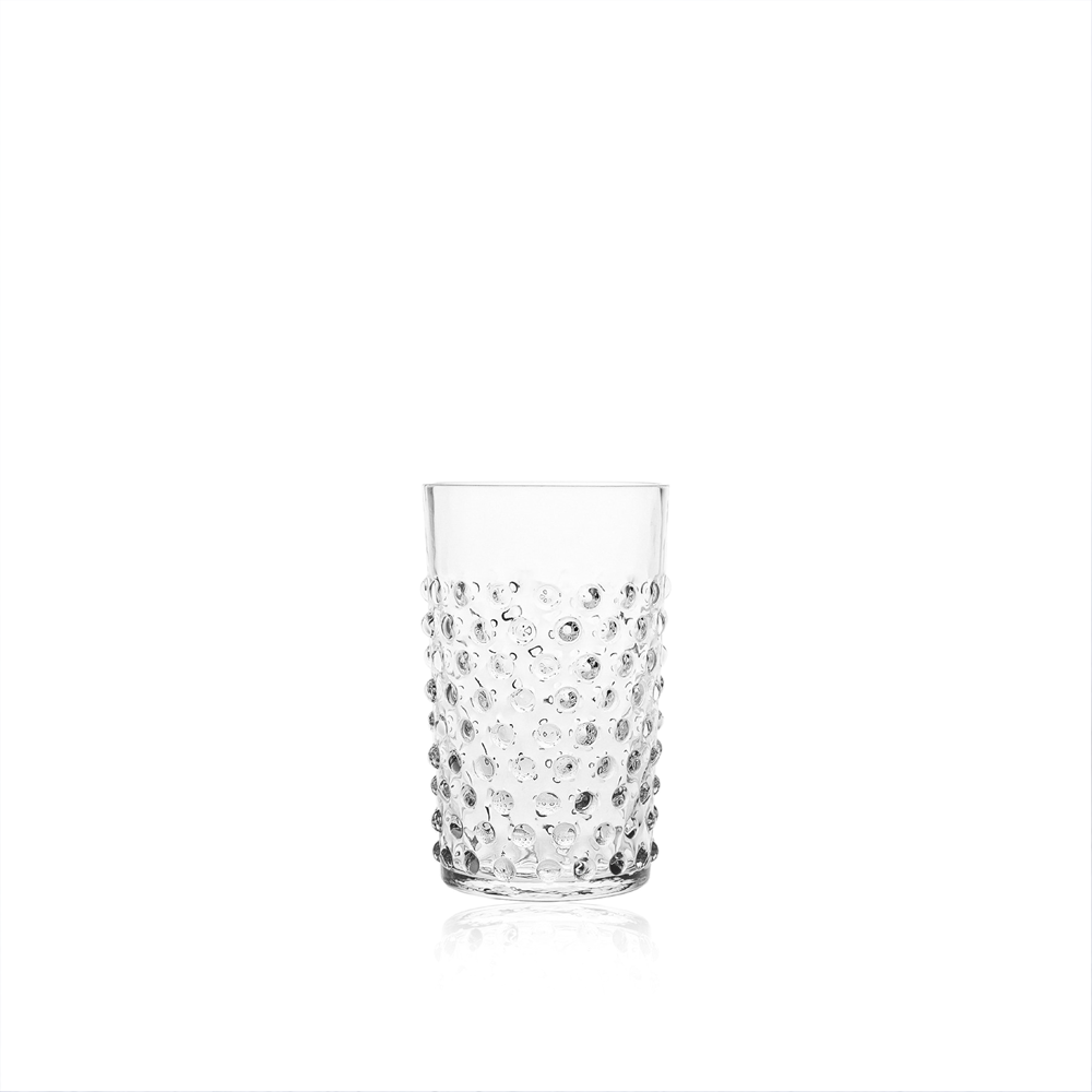Handgefertigtes Kristallglas-Set in plain