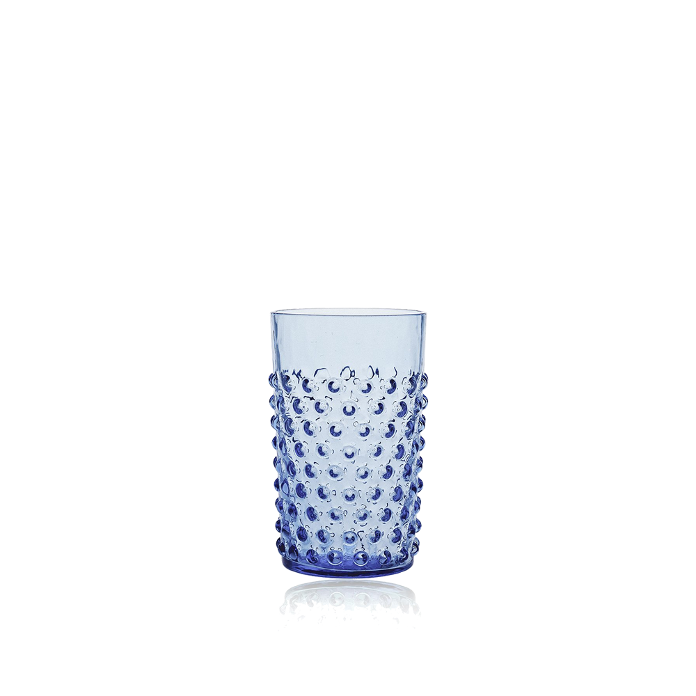 Wasserglas HOBNAIL - light blue