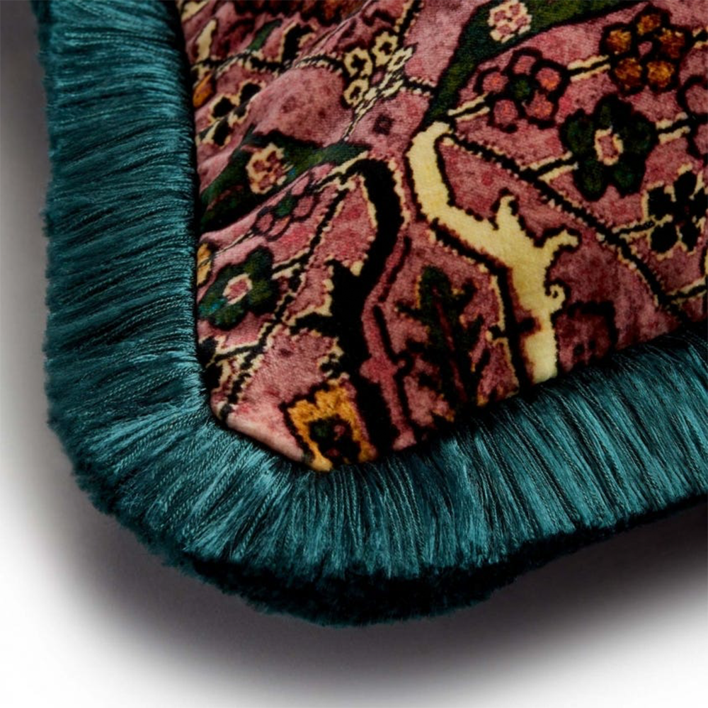 Detail - Kissen MEY MEH Samt mit Fransen - rosa