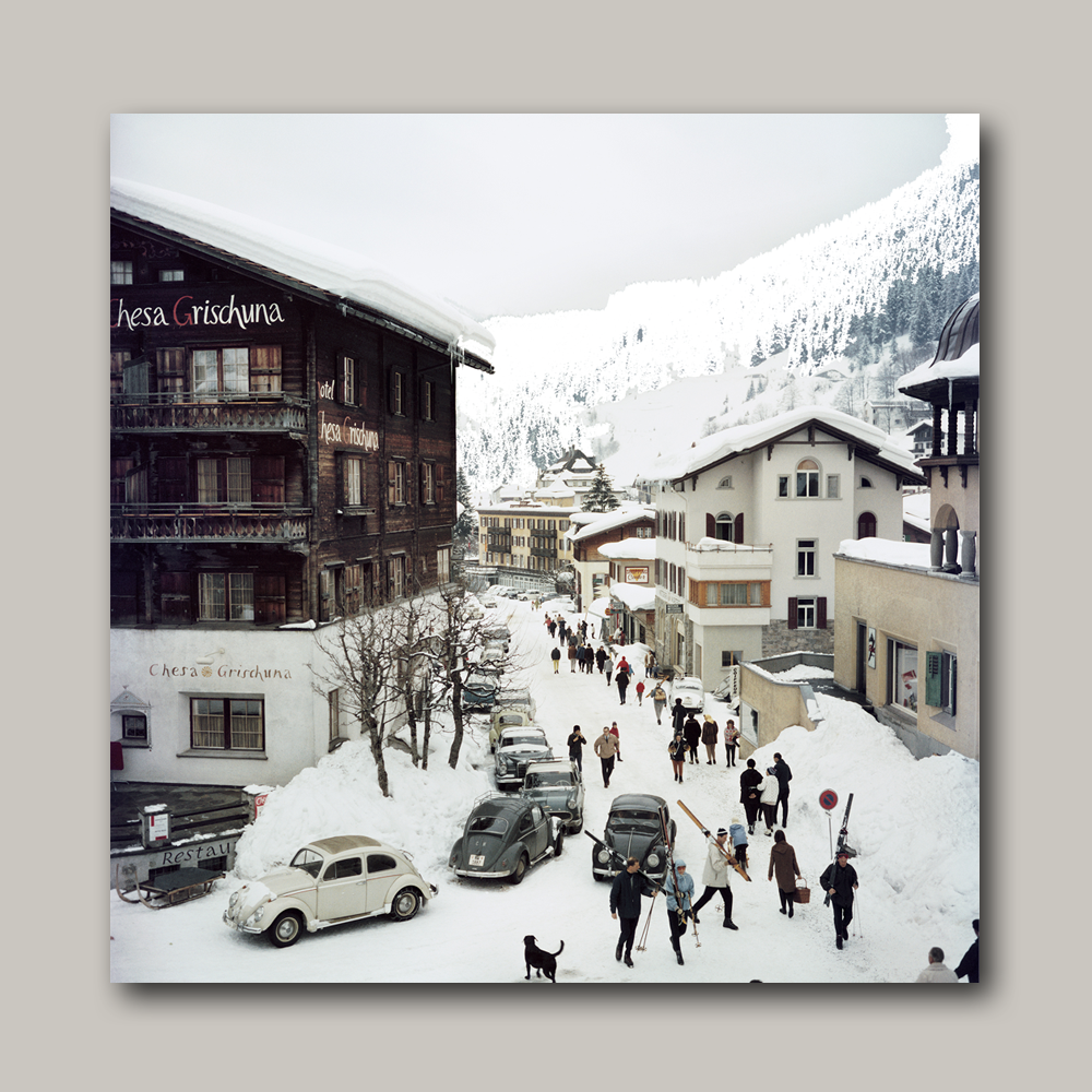 Wandbild Acrylglas Slim Aarons - Klosters