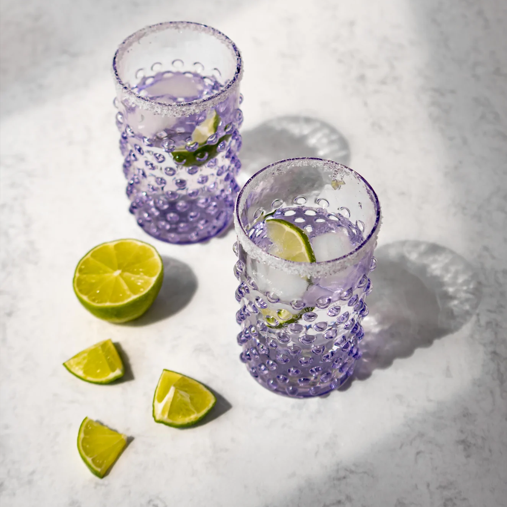 Wasserglas HOBNAIL - lavender