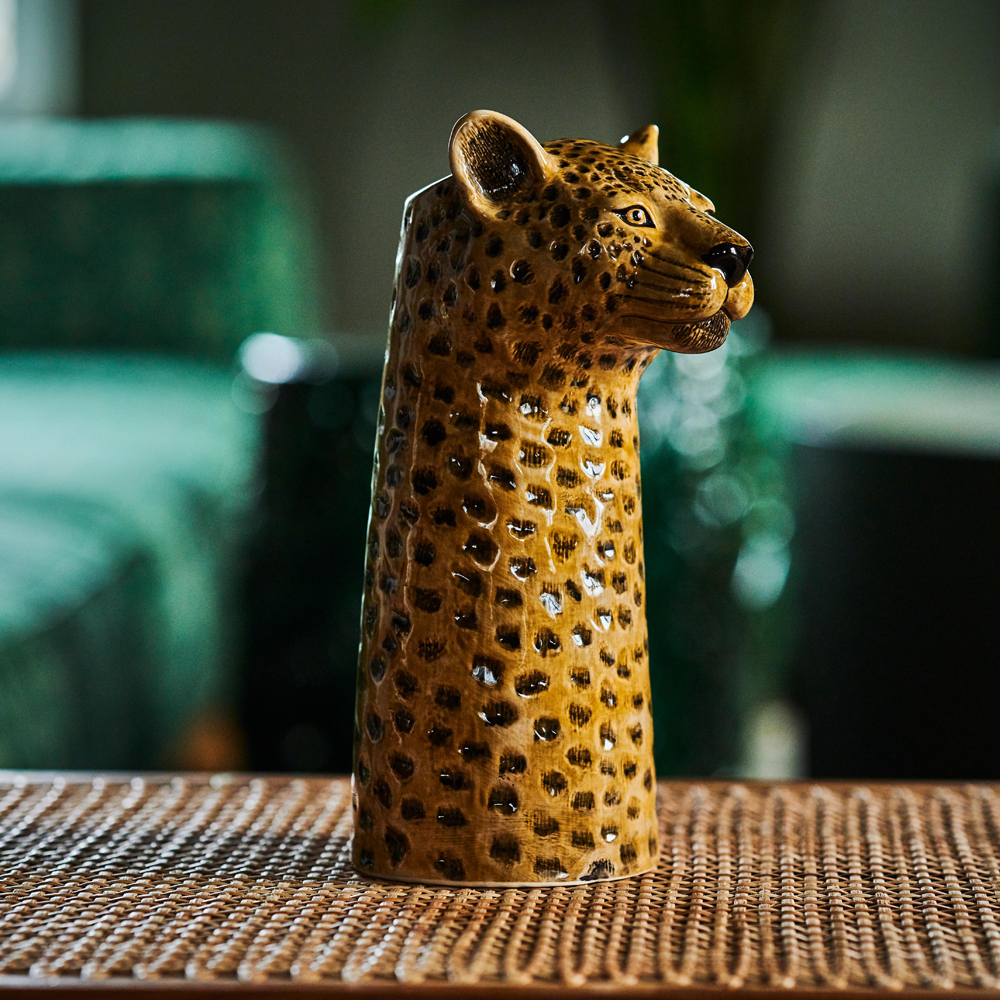 Leopard Blumen Vase