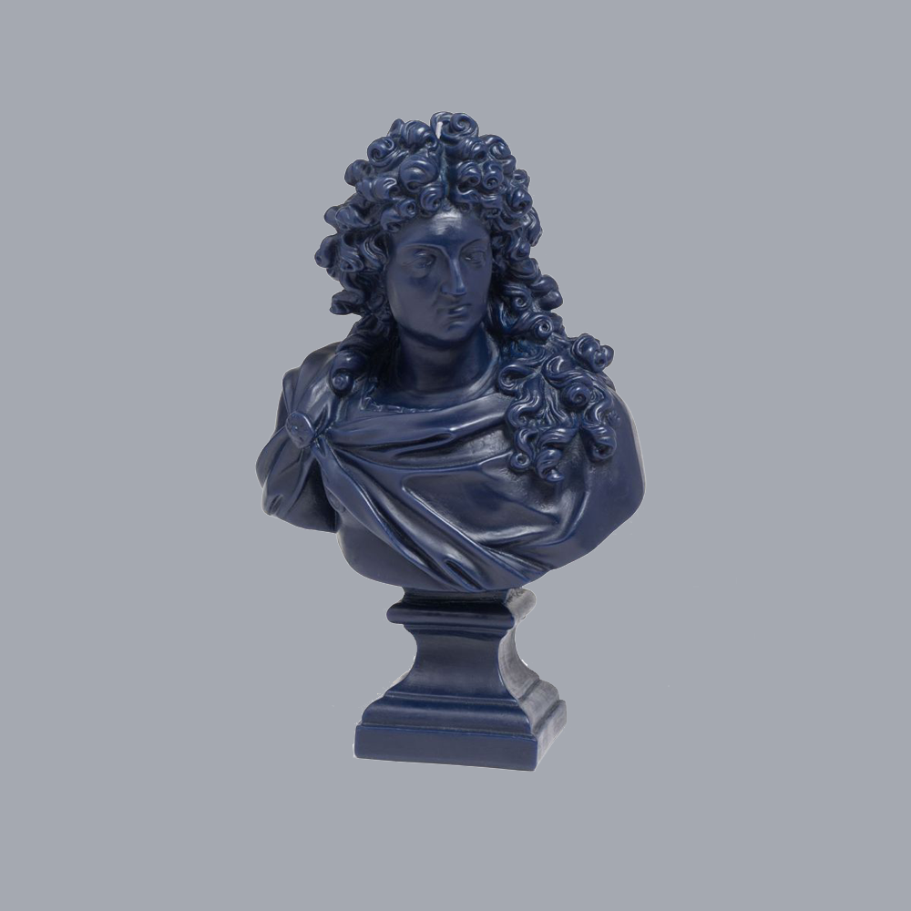 Candle bust Louis XIV - dark blue