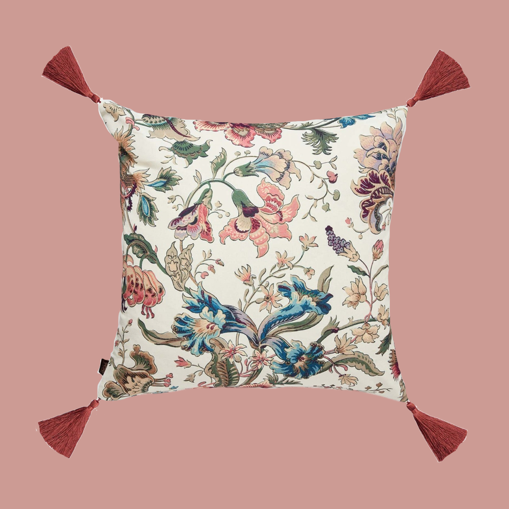MAJORELLE - large cotton linen cushion