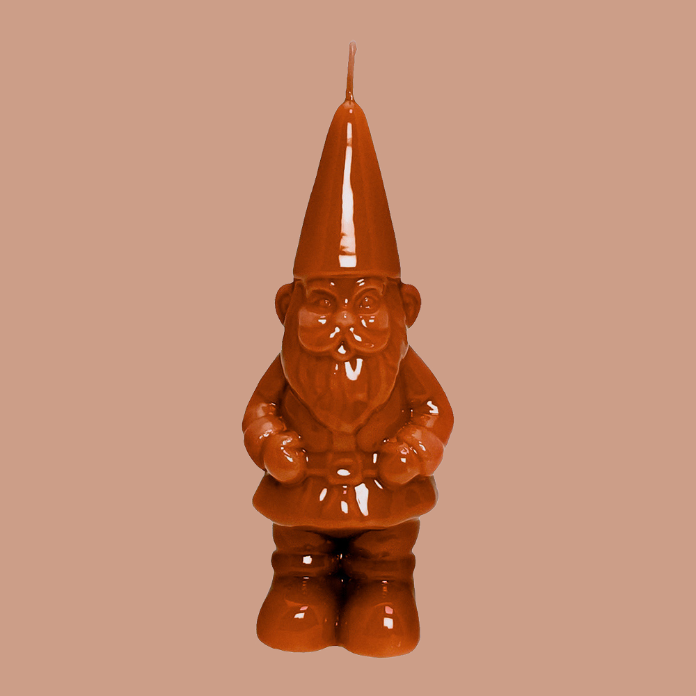 Candle garden gnome NANETTO - ocra