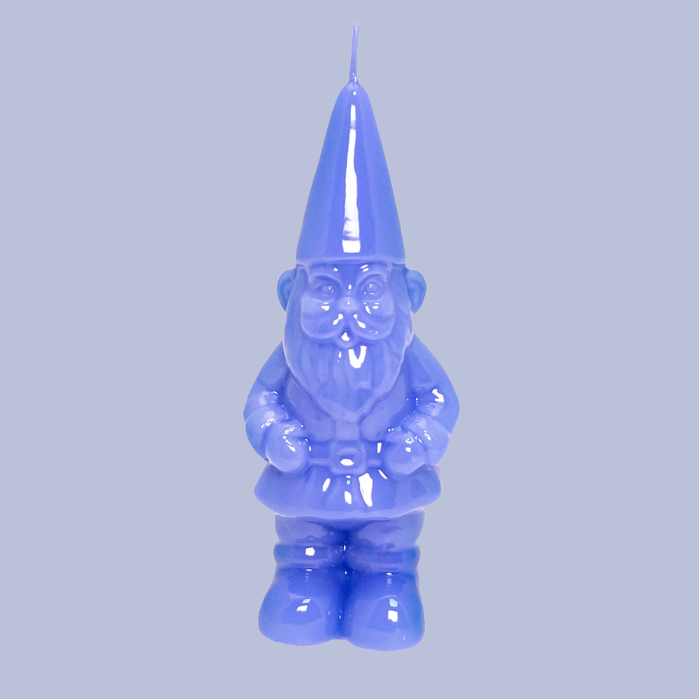 Candle garden gnome NANETTO - purple