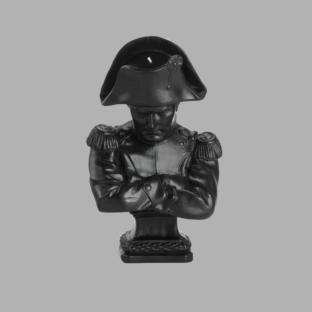 Candle bust Napoleon - black