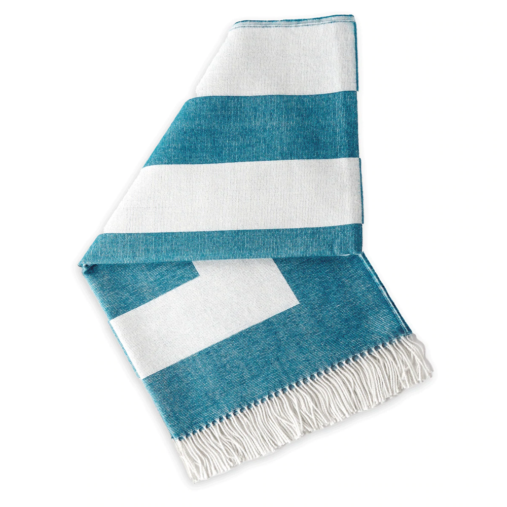 Blanket NIXON from alpaca - teal