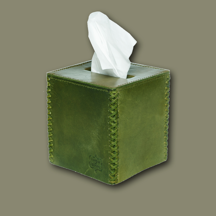 Olive farbige Papiertuchbox