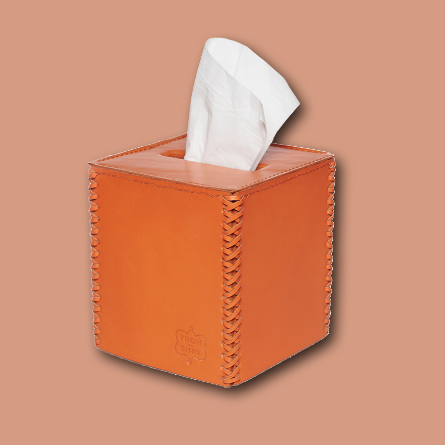 Orangene Papiertuchbox