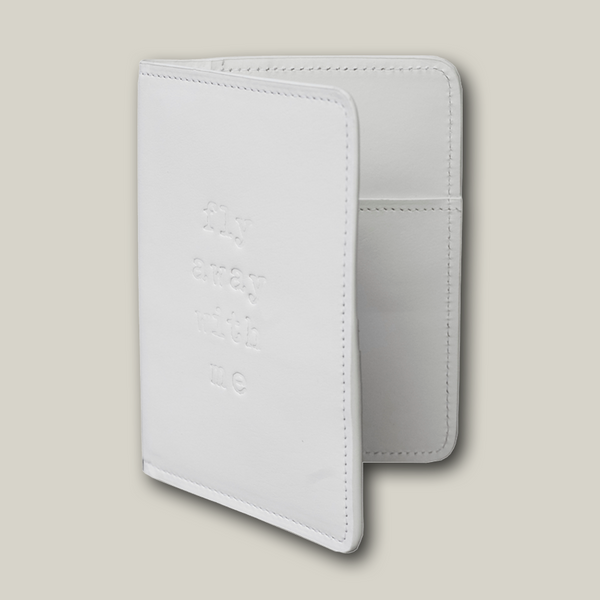 LARA leather passport cover - white at FROHSINN