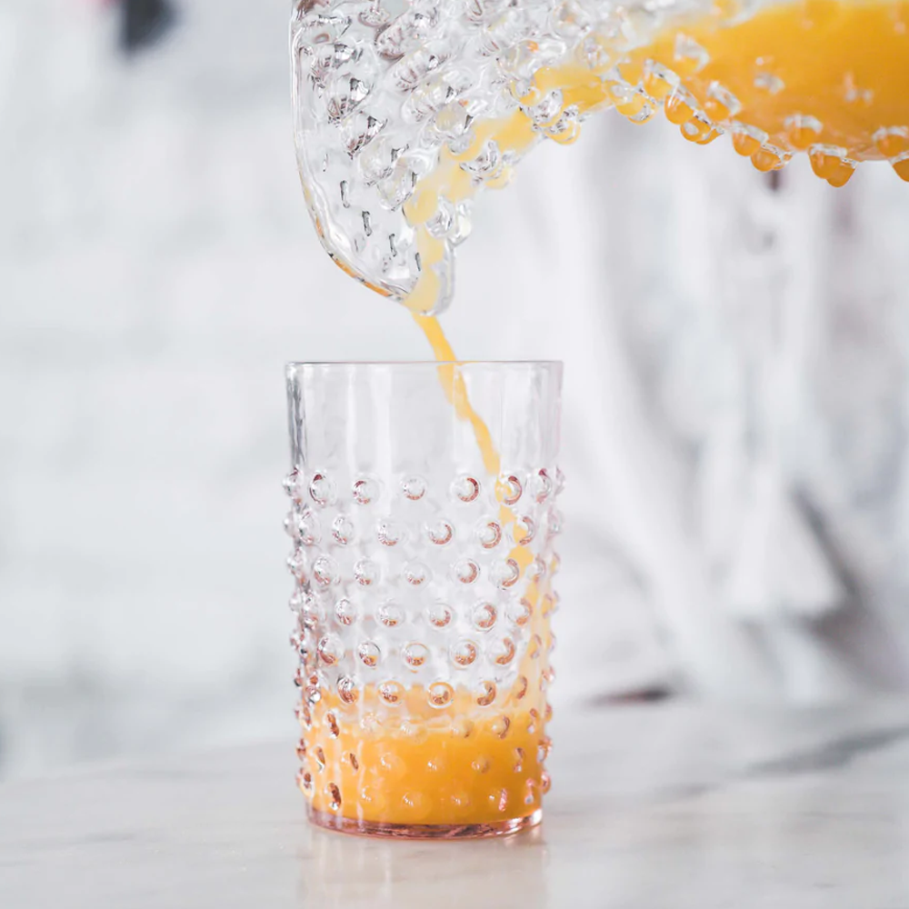 Wasserglas HOBNAIL - rosaline