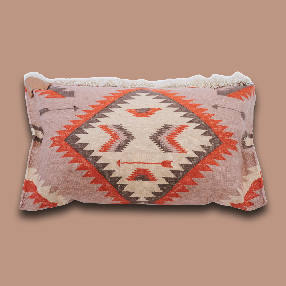 Rechteckiges Zierkissen NAVAJO rose