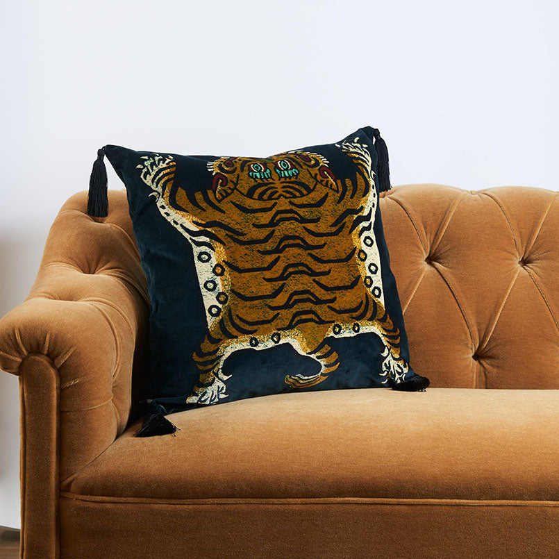 SABER large velvet cushion - midnight