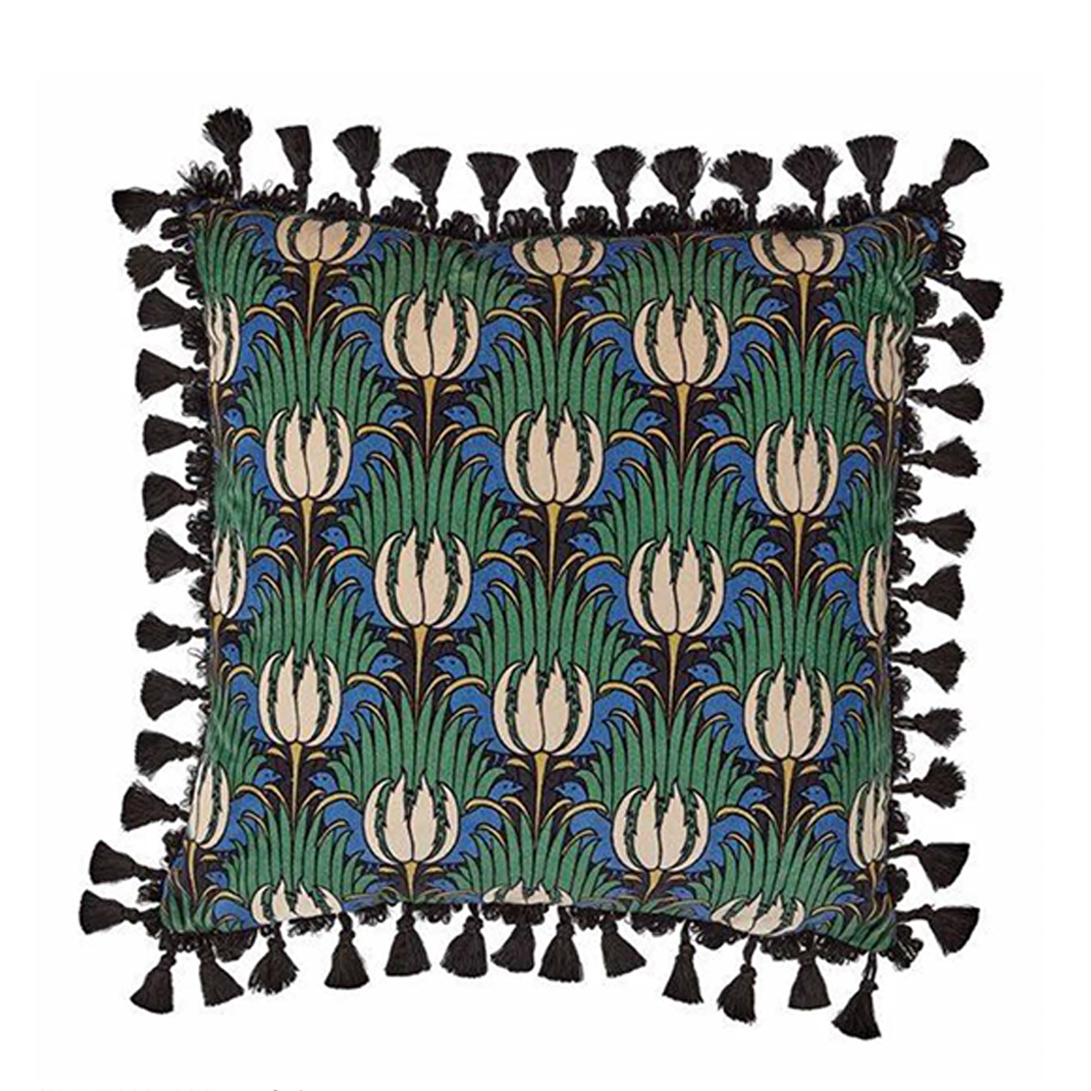 Samtkissen Tulip & Bird Archive Sanderson Design
