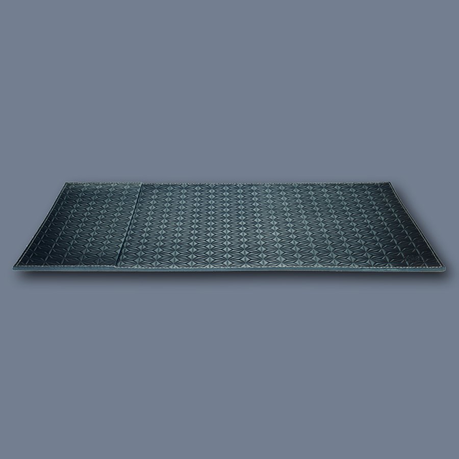 Schreibtischunterlage aus Leder in navy