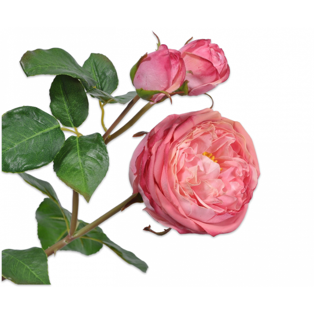 Zweig - Kunstblume Rosen rosa FROHSINN -