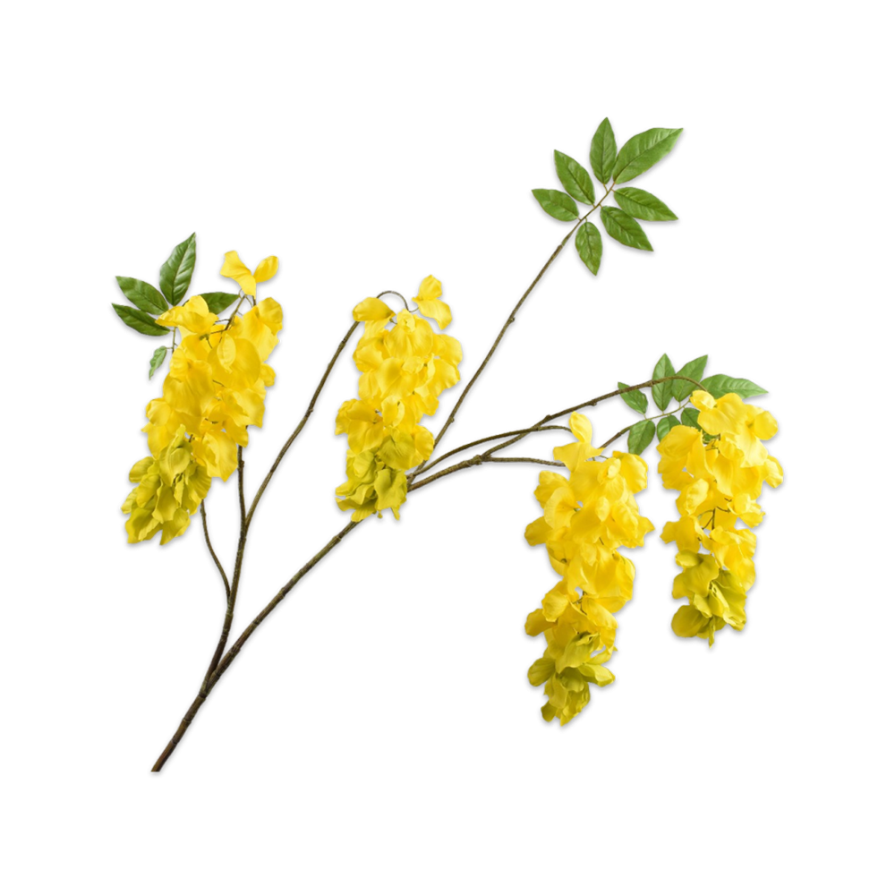 Kunstblume Wisteria Zweig - gelb M