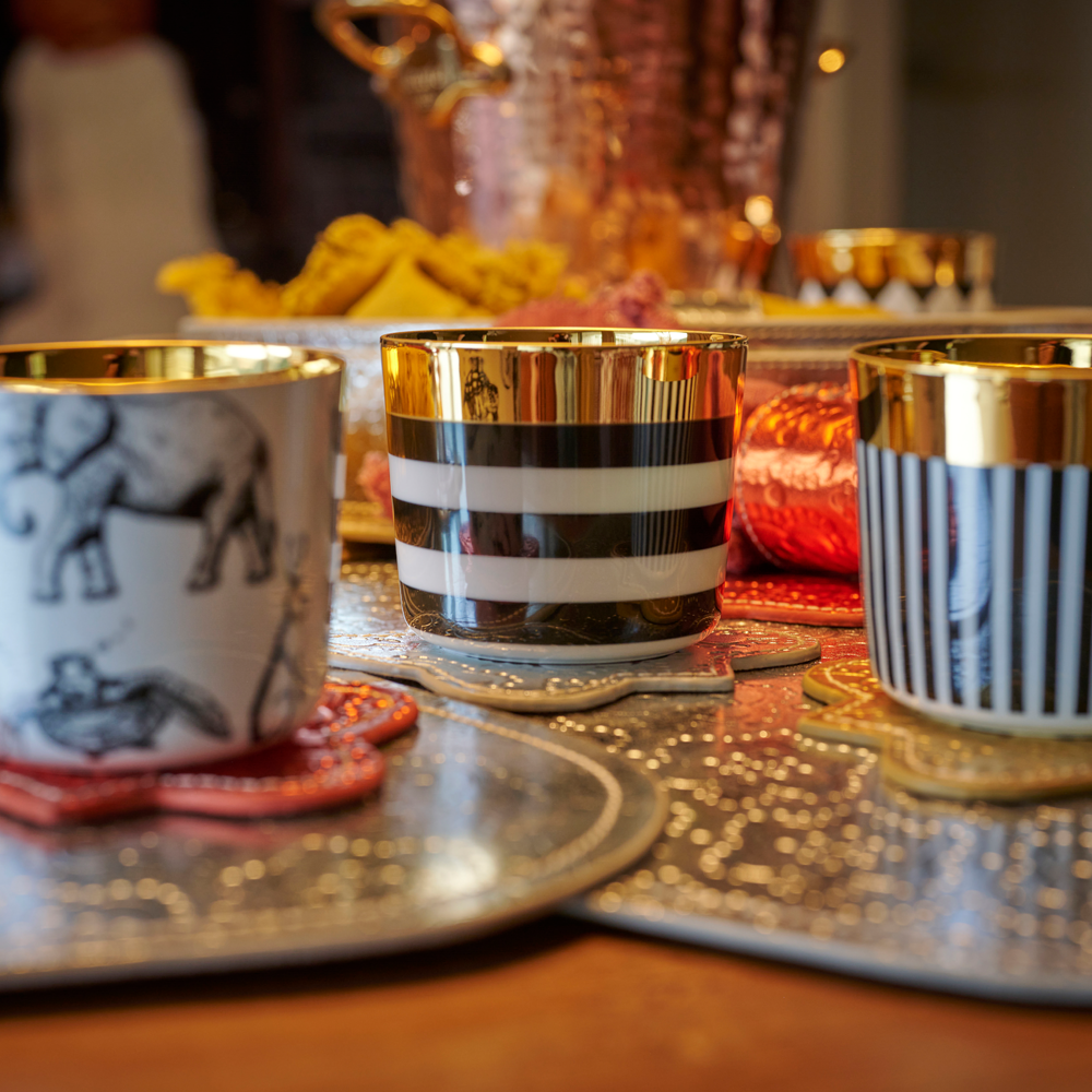 Champagnerbecher - Sip of Gold ca' d'oro, horizontal gestreift