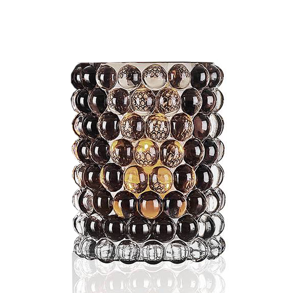 Windlicht Vase HURRICANE BOULE large - tobacco