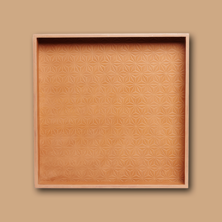 Serviertablett in camel Farbe