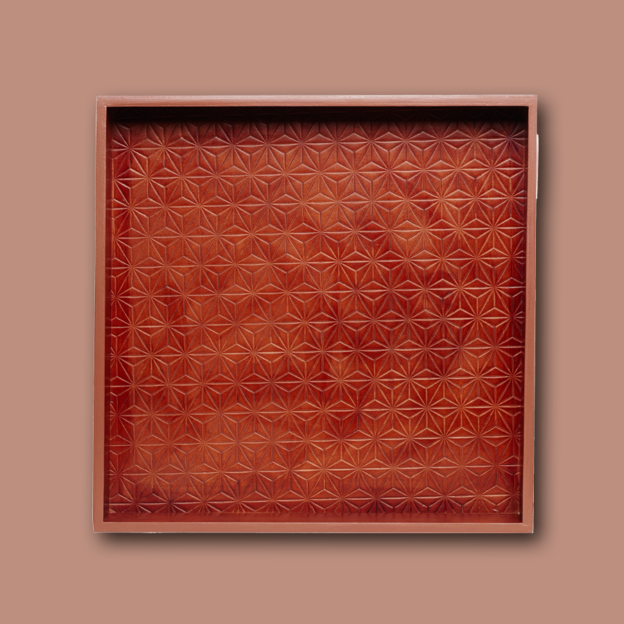 Serviertablett in cognac