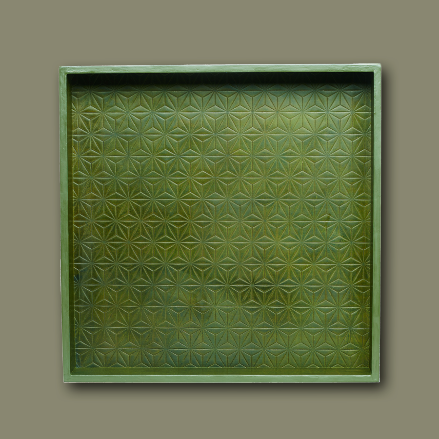 Serviertablett in olive