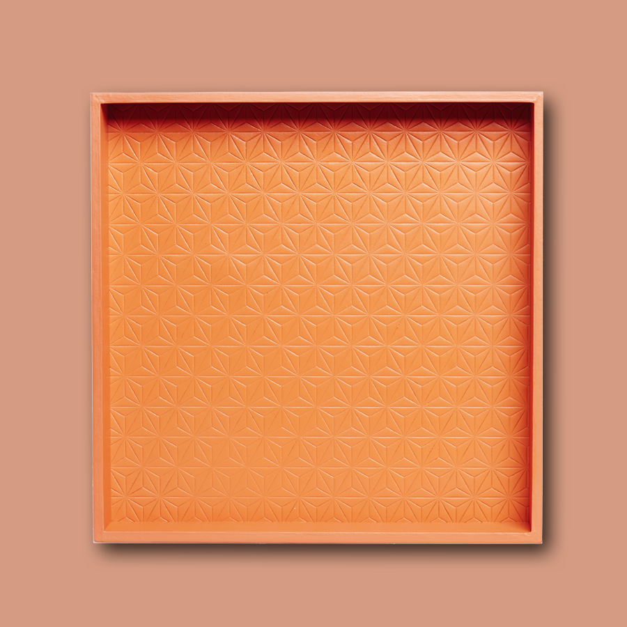 Serviertablett in orange