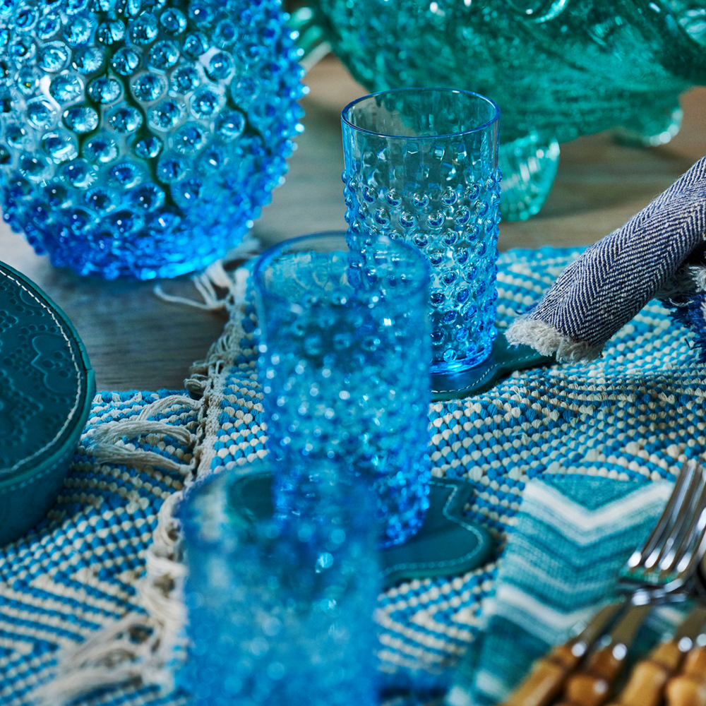 Wasserglas HOBNAIL - azure