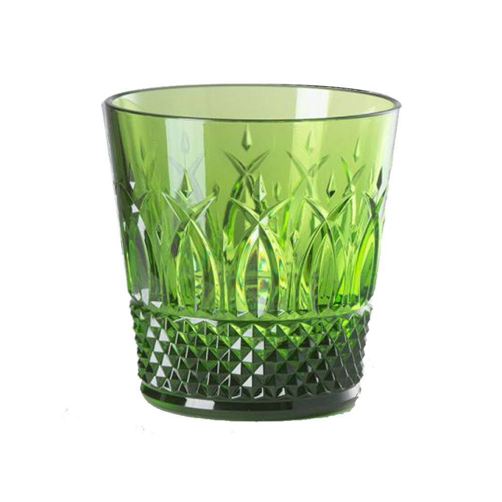 Acrylic water glass ITALIA - green