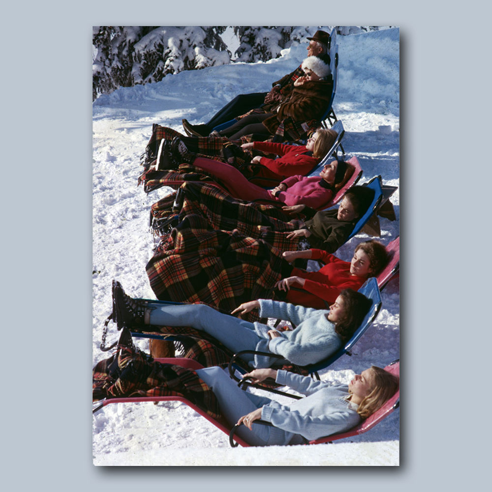 Wandbild Acrylglas Slim Aarons - Winter Suntans